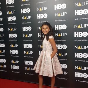 Alivia Simone Light Pink Patterned Kids Dress